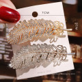 New Rhinestone Feather Hair Barrettes Party Fashion Accessories Hairpin Korean Clip Exquisite Spring Clip